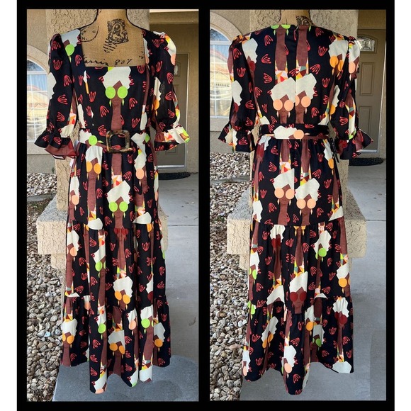 Modcloth Hutch Let's Go Boho Maxi Dress Size 6 - Picture 7 of 10